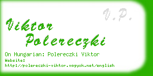 viktor polereczki business card